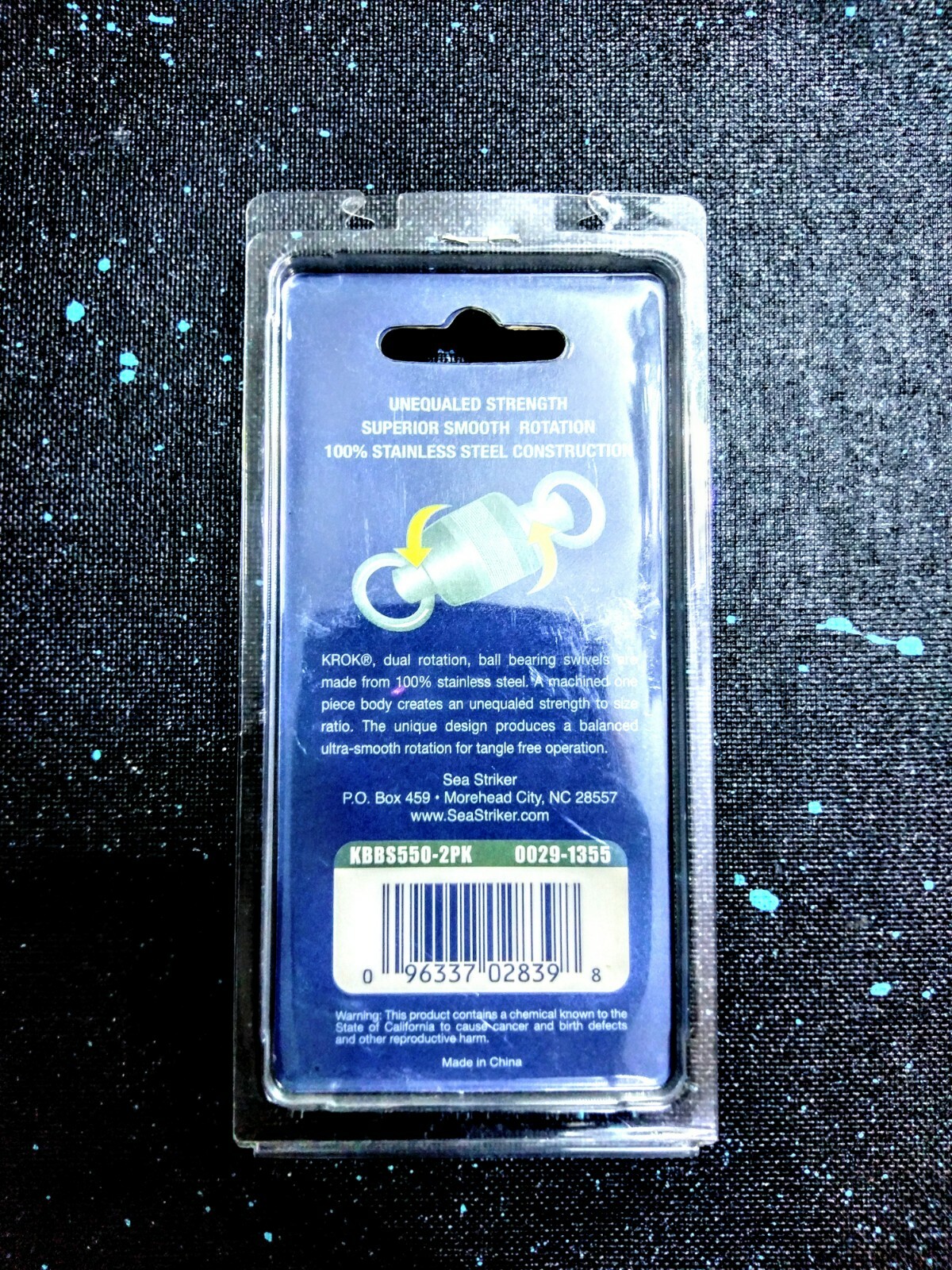 KROK snap swivels Stainless Steel,dual rotation BALLBEARING size 7