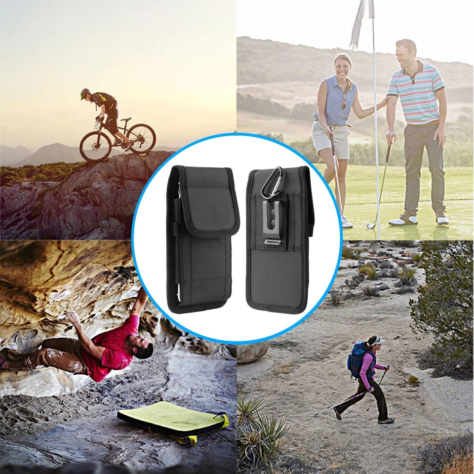 Cell Phone Holster Vertical Carrying Belt Clip Case Pouch Cover For Smart Phone - Image 4 of 4