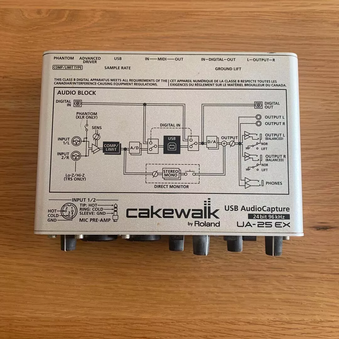 Roland Cakewalk / Edirol UA-25EX USB Audio Capture Interface 24Bit / 96kHz