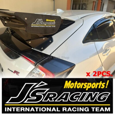 J's Racing GT-Wing MotorSports Sticker Decal L/R 2pcs. OEM Etc.EK9 DC2 ...