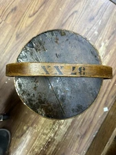 Large Antique Wooden Firkin Bucket with Wooden Lid – Early -