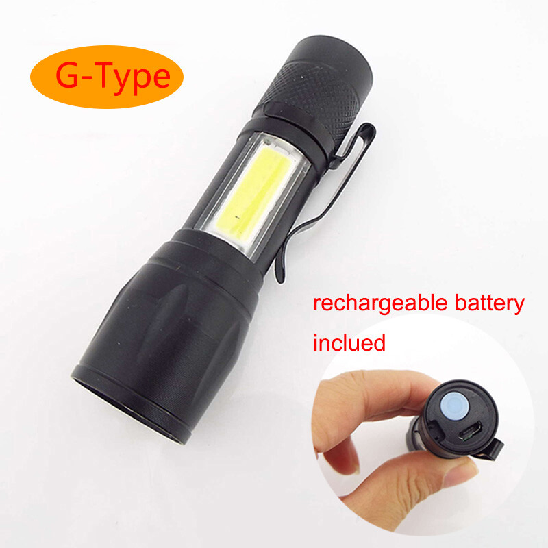 Mini LED flashlight USB rechargeable powerful flash light Torch Lamp AAA - Picture 20 of 20