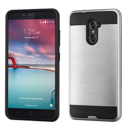Estuche de textura metálica cepillada + cubierta de recubrimiento para ZTE Max Duo LTE Z963VL Kirk Z963U - Imagen 18 de 29