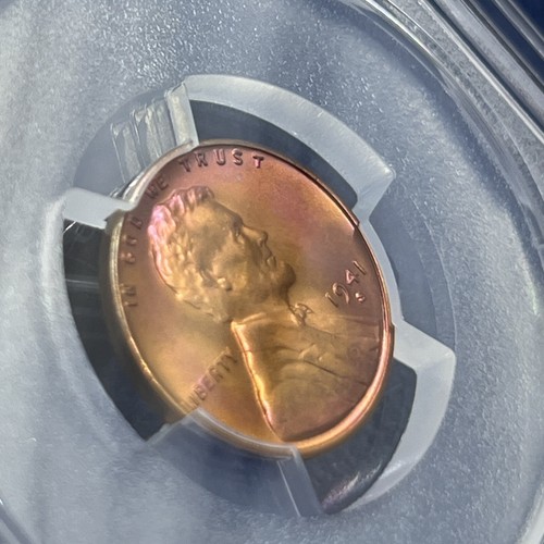 1941-S LINCOLN CENT PCGS MS67RB POP 1 - Picture 5 of 8