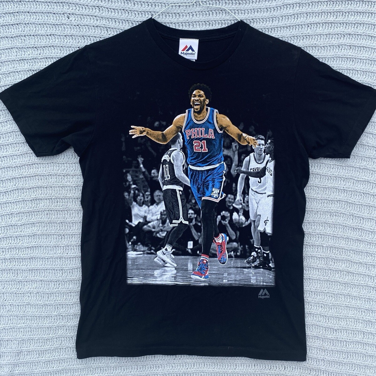 Joel Embiid Shirt Adult Medium Black Mens M Sixers NBA Black 76ers  Basketball