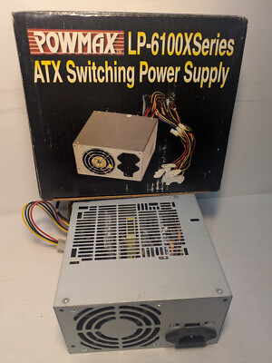 New In Box Powmax LP-6100X Series ATX Switching Power Supply Intel P4 AMD Athlon