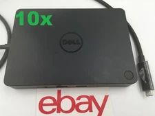 LOT OF 10 DELL USB-C Docking Station WD15 K17A HDMI NO POWER ADAPTER FREE S/H