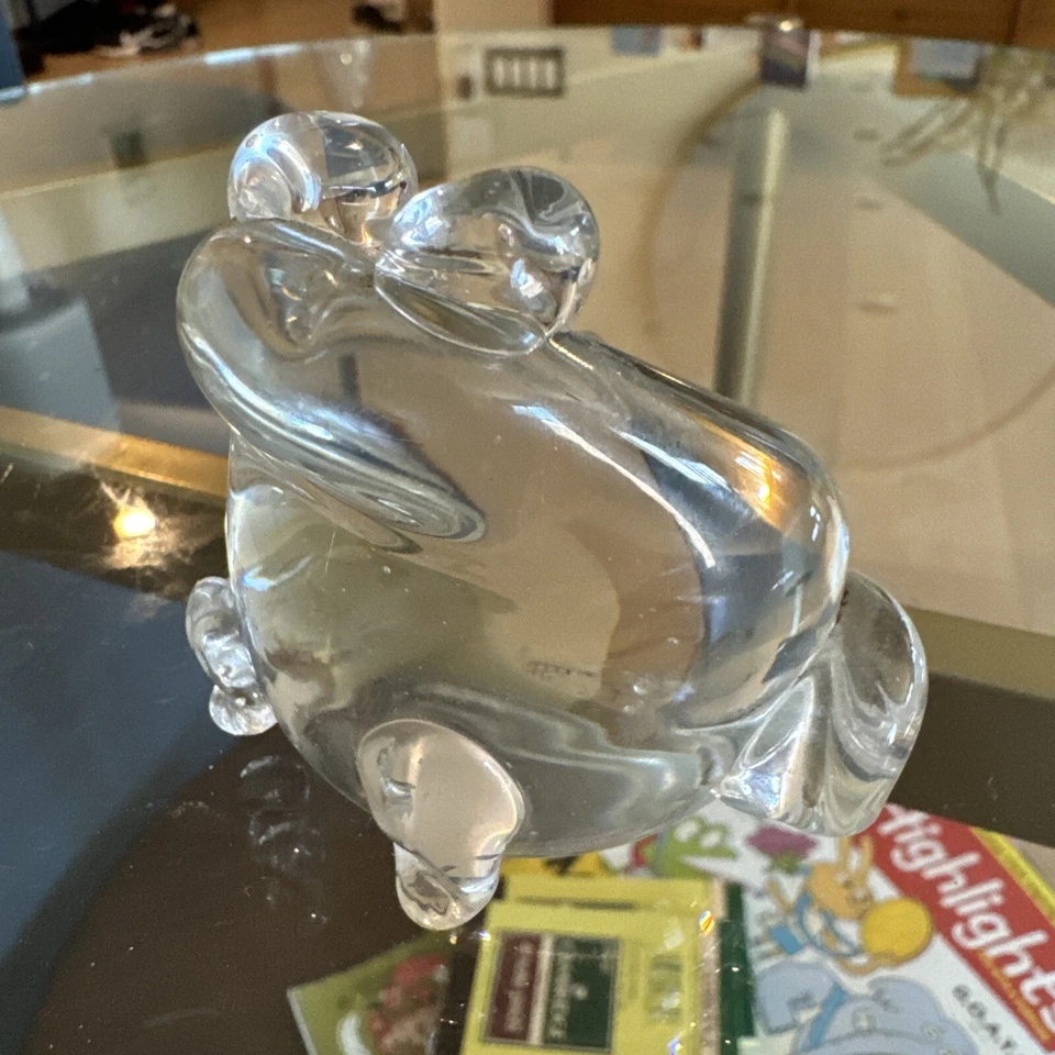 Pisapapeles rana de cristal coleccionable hecho a mano ACC hecho en Taiwán usado  Foto 4 de 4