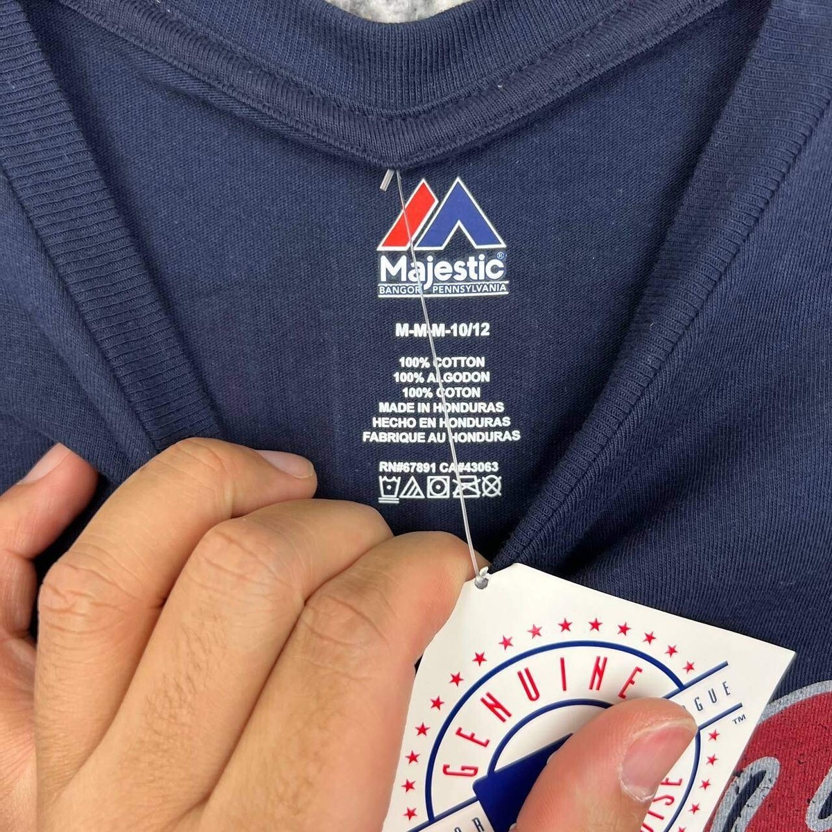 ナッツ Cleveland Guardians Swisher 33 Shirt Youth Medium 10-12 Majestic