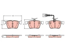 Brake Pad Set, Disc Brake TRW GDB2358 for Audi Q3 TT