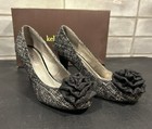Kelly & Katie “Chantel” Black/White Crosshatch design Heels Shoes Size US 7 — photo 1