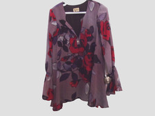 Women's Show Me Your MuMu Tunic Rose Long Sleeve, Size S, Loose Fit, Lined