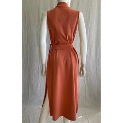 Prologue Women's Dress Large Sleeveless Mock Neck Orange Belted S - Picture 5 of 11