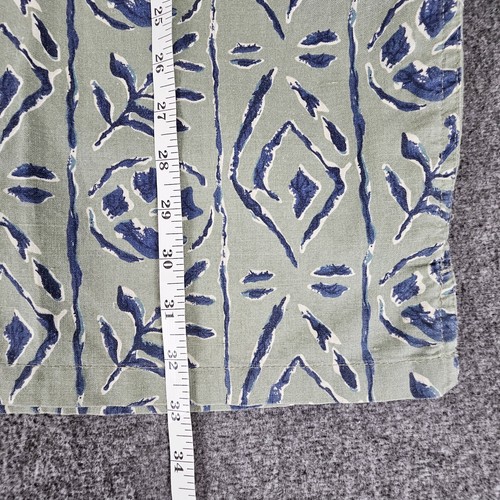 Robert Stock Ramie Camp Shirt Mens LT Tall Green Floral Hawaiian Button Up - Picture 5 of 6