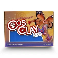 M00587 MOREZMORE 1 lb Cosclay DECO BLUE Flexible Polymer Clay Soft Grade