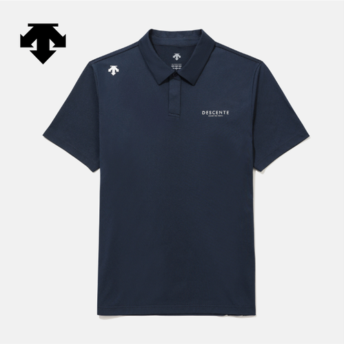 DESCENTE Tough Wordings Polo T-Shirt NAVY ASIAN FIT | eBay