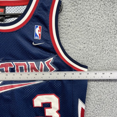 Detroit Pistons #3 Ben Wallace Nike NBA Basketball Authen. Team Jersey M +2 - Picture 8 of 11