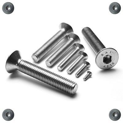 Senkkopfschrauben Edelstahl M12 DIN 7991 Innensechskant V2A A2 V4A A4 VA ISK 
