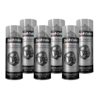 Duplicolor HWP103 (6-Pack) Hi-Performance Wheel Paint, Gloss Clear, 12oz Aerosol