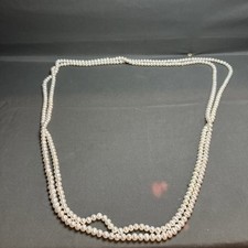 Endless Pearl Strand Necklace 50in Long No Clasp Natural Pearls