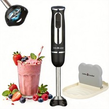 Liebe&Lecker Immersion Blender Handheld, 300W Electric Stick middle, Black