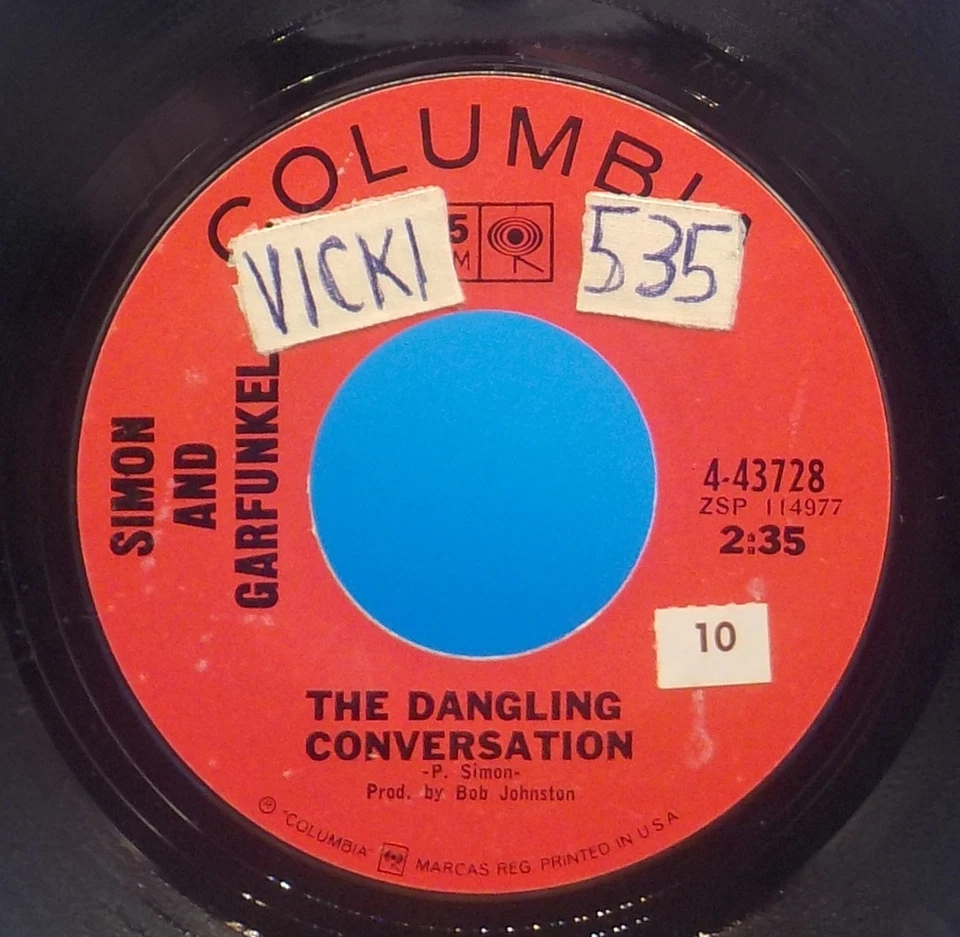 Simon & Garfunkel 45 Big Bright Green Pleasure Machine /Dangling Conversation J2 - Image 2 of 2