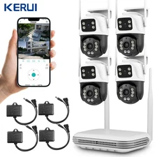 KERUI 6MP Full HD 8CH Wireless NVR Security WIFI IP Dual Lens Camera System Kit 