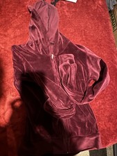 Purple Velour Tracksuit Small