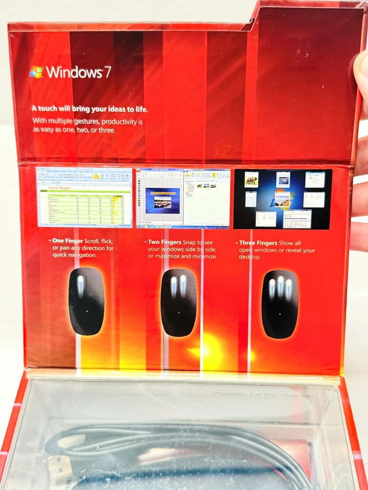 New Microsoft Touch Mouse Wireless 1459 In Box 1 2 3 Gestures - Image 4 of 4
