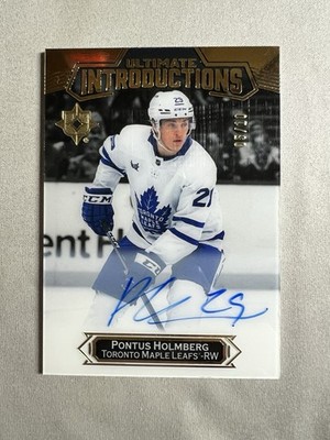 2022-23 UD Ultimate Collection PONTUS HOLMBERG 5/10 Introductions Rookie AUTO