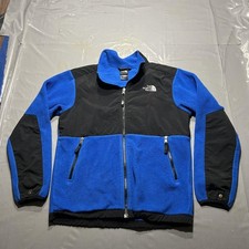 The North Face Jacket Boys L 14/16 Blue Black Fleece Polartec Full Zip Outdoor