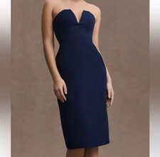 NEW Anthropologie BHLDN Sachin & Babi Size 4 Nora Strapless Deep-V Taffeta Dress