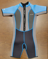 Well Path 3.5 CR Ex Stretch Neoprene Wet Suit Size 10 Black Gray Blue 3.5 mm