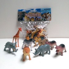 10 PCS Wild Animals Toy Set Kids Toys Model Figures Play Set Gift Party Favors