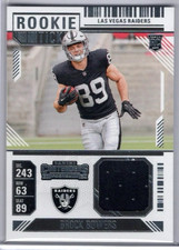 2024 Panini Contenders - Rookie Ticket Swatches Brock Bowers #RTS-BBS (MEM, RC)