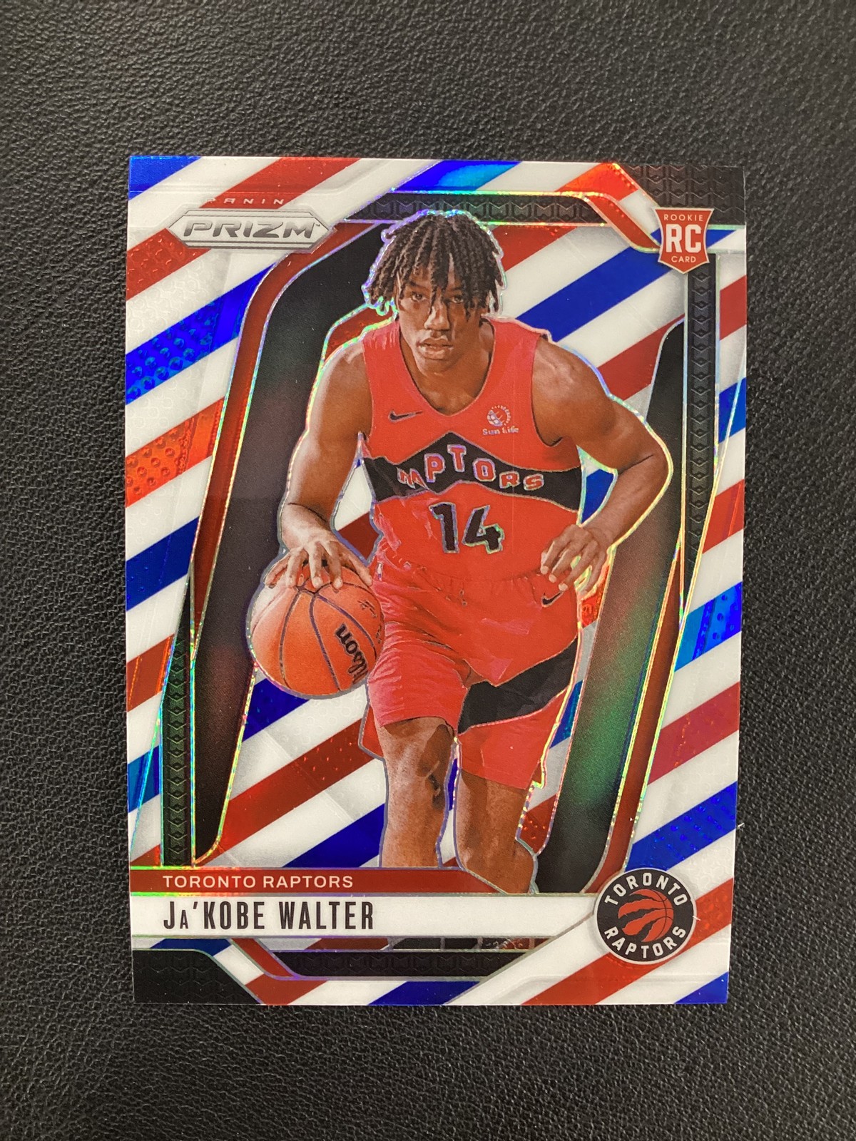 2024-25 Panini Prizm #223 Ja'Kobe Walter Rookie Toronto Red White Blue Prizm