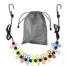 Retractable Portable Clothesline for Travel, Clothing line with 12 Clothes Cl...