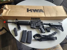 KWA VM4A1 Airsoft AEG Rifle with Attatchments and Accessories
