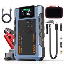 6000a Car Battery Charger Jump Starter With Air Compressor Portable Power Bank