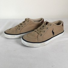 Ralph Lauren Polo Kids Boy's Keaton Canvas Sneaker Shoes Size 2