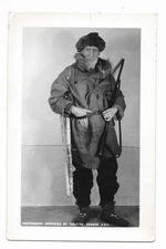Postcard RPPC Portrait Of Man In Cold Weather Gear Approved By Theatre Censor