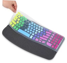 Keyboard Cover Skin for Logitech Wave Keys MK670 Combo Keyboard Skin, Rainbow