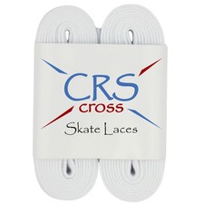 CRS Cross Figure Skate Laces. 2 Pair. White, Polyester, Stay Tight Skate Lace...
