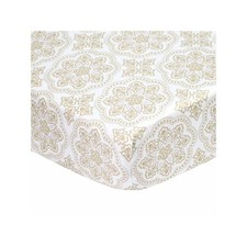 New The Peanut Shell Fitted Crib Sheet Gold Medallion Juliet Baby
