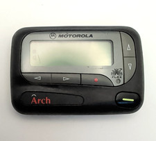 Vintage Motorola Arch Pager A05CMB5812AA Black With Slide In Belt Clip, Tested