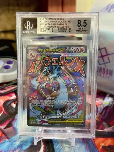 BGS 8.5 Mega Charizard X ex 023: Mega Evolution Promo Ultra Premium Collection