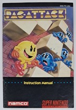 Pac-Attack Super Nintendo Manual SNES Instruction Booklet Pac-Man Pac Attack