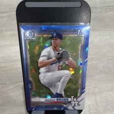 Topps 2021 Bowman Chrome Draft Sapphire Maddux Bruns Dodgers BDC-126