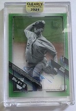 Kris Bubic 2021 Topps Clearly Authentic Green On-Card Auto Rookie RC /99 Royals