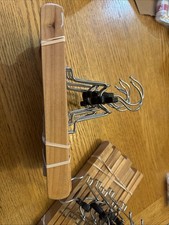 WOODEN HANGERS FOR PANTS, SLACKS, SKIRTS Lot Of 24